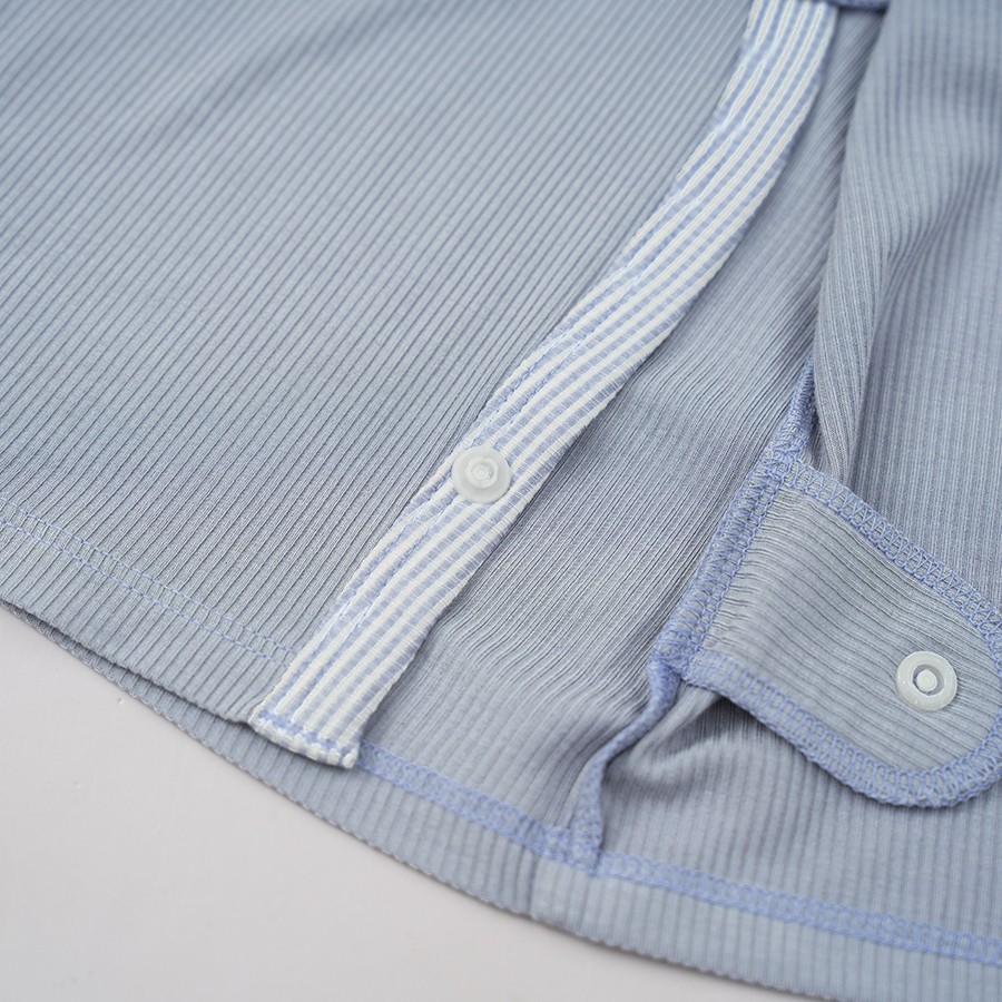 (1M-9M) Bộ quần áo ngắn tay cài chéo Siro - BSR130804 | Quần áo BU Baby chính hãng