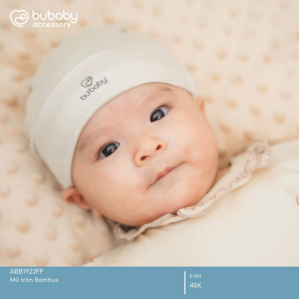 Mũ sơ sinh cho bé - Mũ tròn ASR19S300 ABB192200 ASR192200 ABB1922NS - Bu baby sơ sinh - Mũ sơ sinh BuBaby