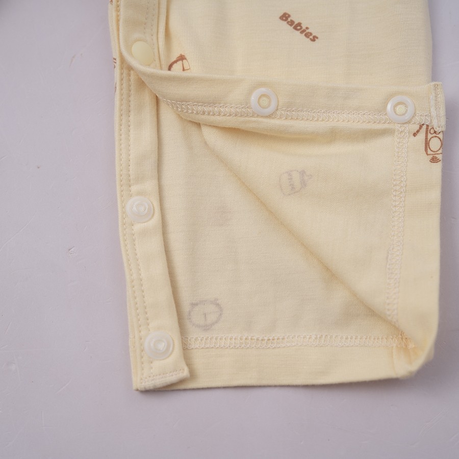 (3M-12M) Body dài tay cài vai Bambus - BBB210100 | Quần áo BU Baby chính hãng