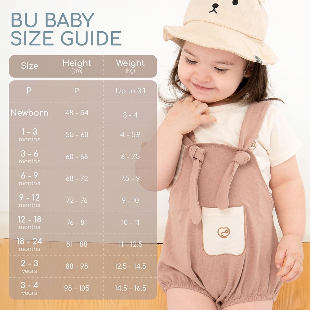 (1M-12M) Body chip ngắn tay cài vai Cotton Slub Dona - BCT230103 | Quần áo BU Baby chính hãng