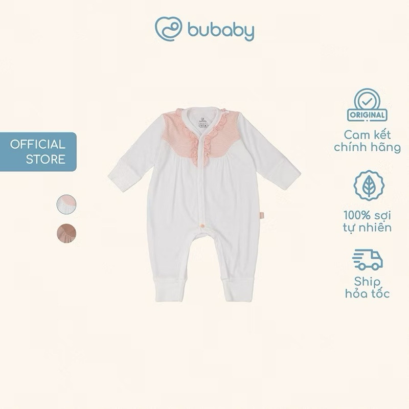 (NB-3M) Body dài tay cài giữa Siro - BSR210203 - BSR210204 | Quần áo BU Baby chính hãng