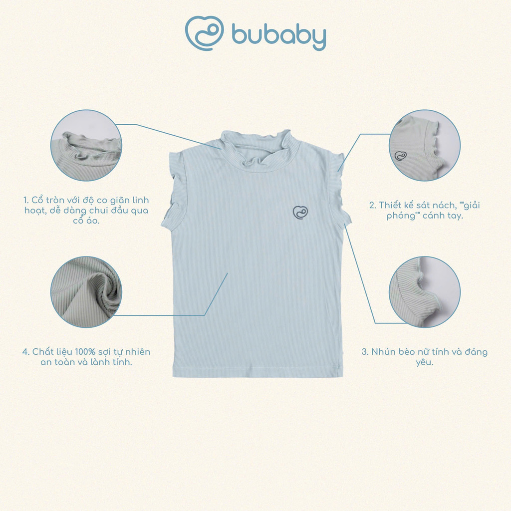(6M-5Y) Áo ngắn tay bèo cổ cho bé BU Siro - BSR333300 | BU Baby Chính hãng