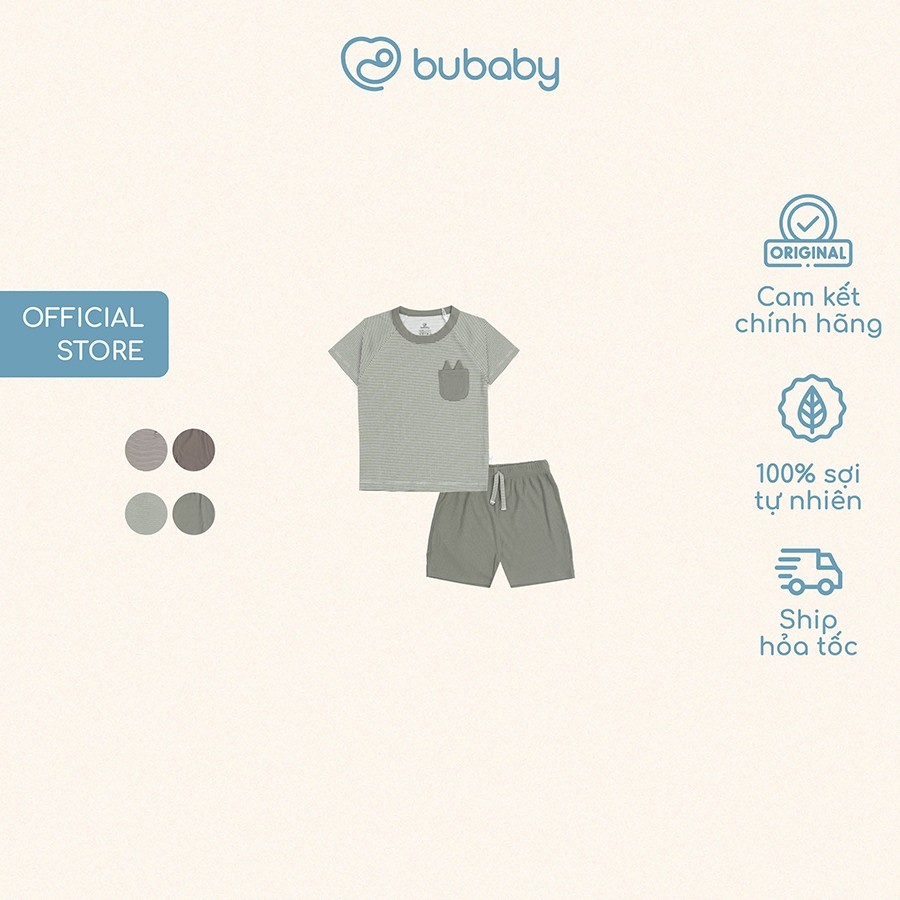 (12M-5Y) Bộ quần áo ngắn tay cổ tròn Túi ngực Siro - BSR1304TN | Quần áo BU Baby chính hãng