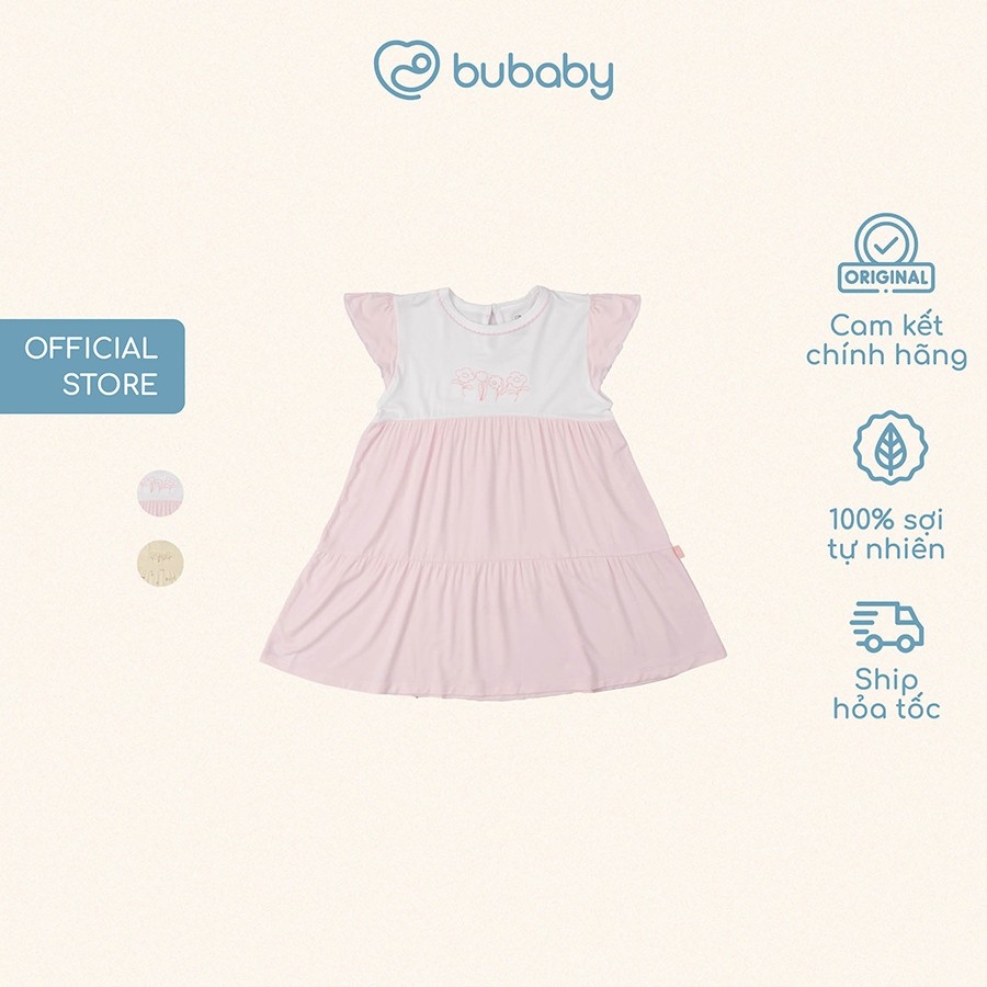 (12M-5Y) Váy ngắn tay xòe tầng bé gái Bambus - BBB5329BG | Quần áo BU Baby chính hãng