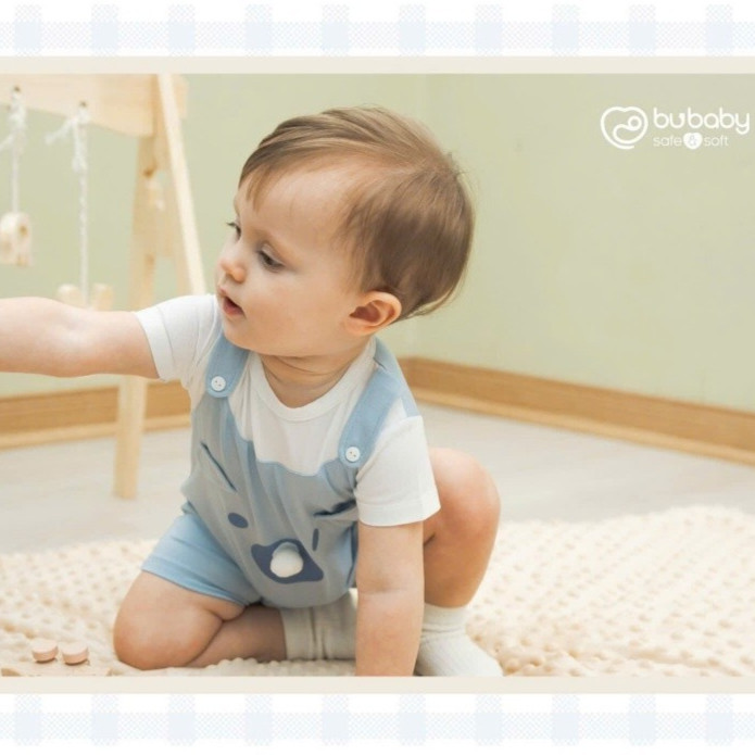(1M-12M) Body đùi ngắn tay giả yếm Bamco - BBC236600 | Quần áo BU Baby chính hãng