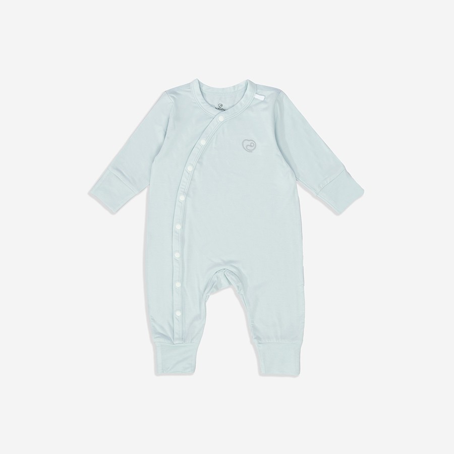 (NB-3M) Body dài tay cài chéo bao tay chân lật Bambus - BBB210803 BBB210805 | Quần áo chính hãng BU Baby