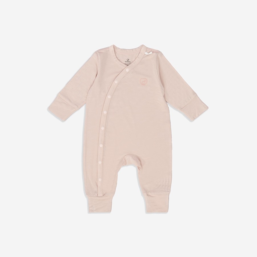 (NB-3M) Body dài tay cài chéo bao tay chân lật Bambus - BBB210803 BBB210805 | Quần áo chính hãng BU Baby