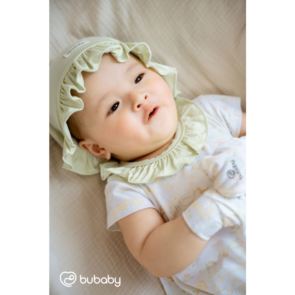 (1M-12M) Body chip ngắn tay cài sau bèo cổ BU Baby Bambus BBB2310BC | Quần áo Bubaby chính hãng