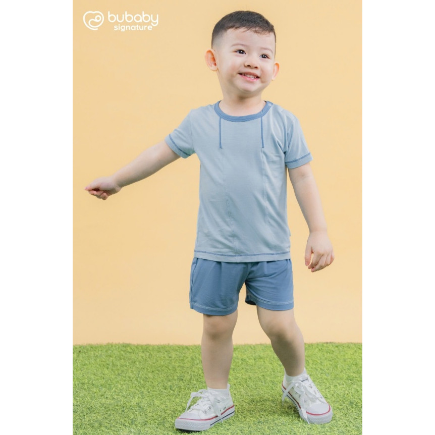 (6M-5Y) Bộ ngắn tay cài vai Bambus - BBB130110 | Quần áo BU Baby Chính Hãng