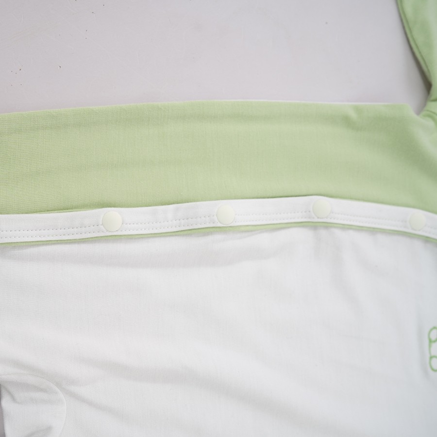 (NB-3M) Body dài tay cài chéo Bambus - BBB210804 | Quần áo BU Baby chính hãng