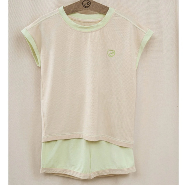 (6M-5Y) Bộ ngắn tay chờm vai cổ tròn Bambus - BBB130403 | Quần áo BU Baby chính hãng