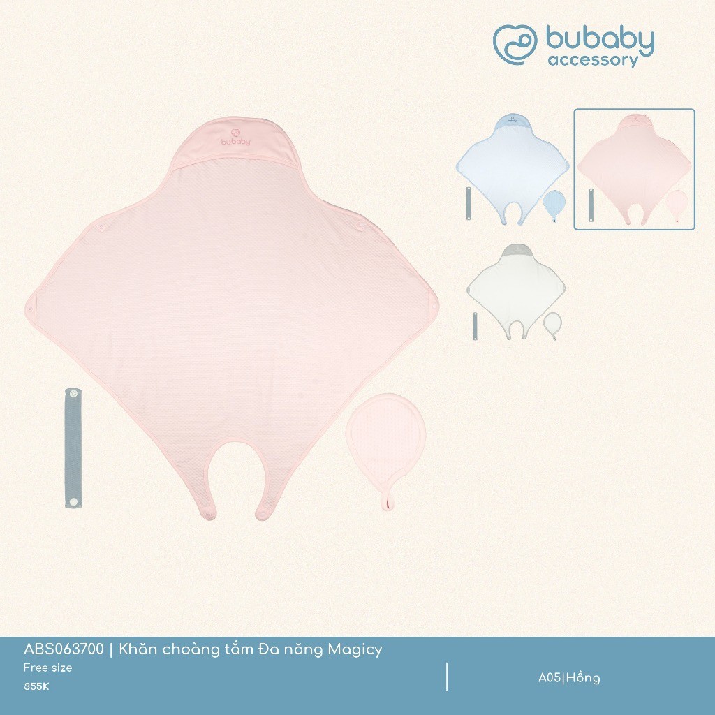 (Freesize) Khăn choàng tắm Đa năng Magicy cho bé yêu - ABS063700  | Phụ kiện BU Baby Chính hãng