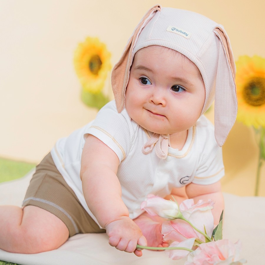 (NB-3M) Mũ Bonnet tai thỏ Siro ASR194305 | Phụ kiện BU Baby chính hãng