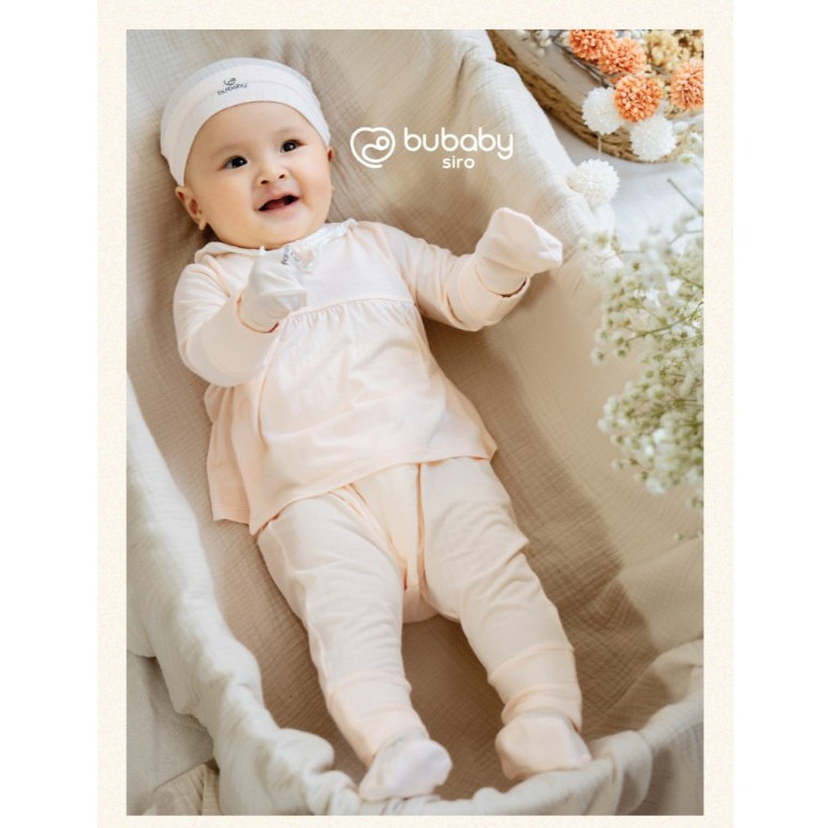 (1M-9M) Bộ dài tay cài chéo cổ bèo Siro cho bé - BSR1108CB | Quần áo BU Baby Chính hãng