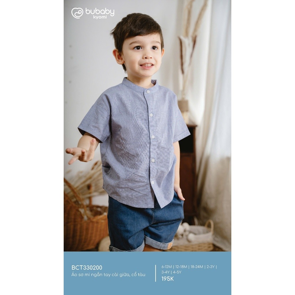 (6M-5Y)Áo ngắn tay, sơ mi, quần short đùi, short bò cho bé yêu BCT330100 BCT330200 BCT433200 BDE430002 | Quần áo BU Baby