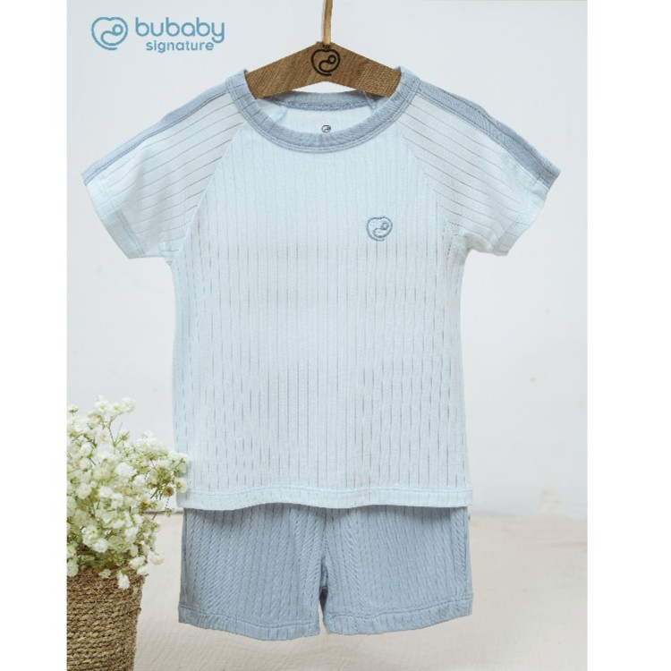 (6M-5Y) Bộ ngắn tay raglan cổ tròn BU Baby Molist - BMD130400 BMD1304TN | Quần áo Bubaby Chính hãng
