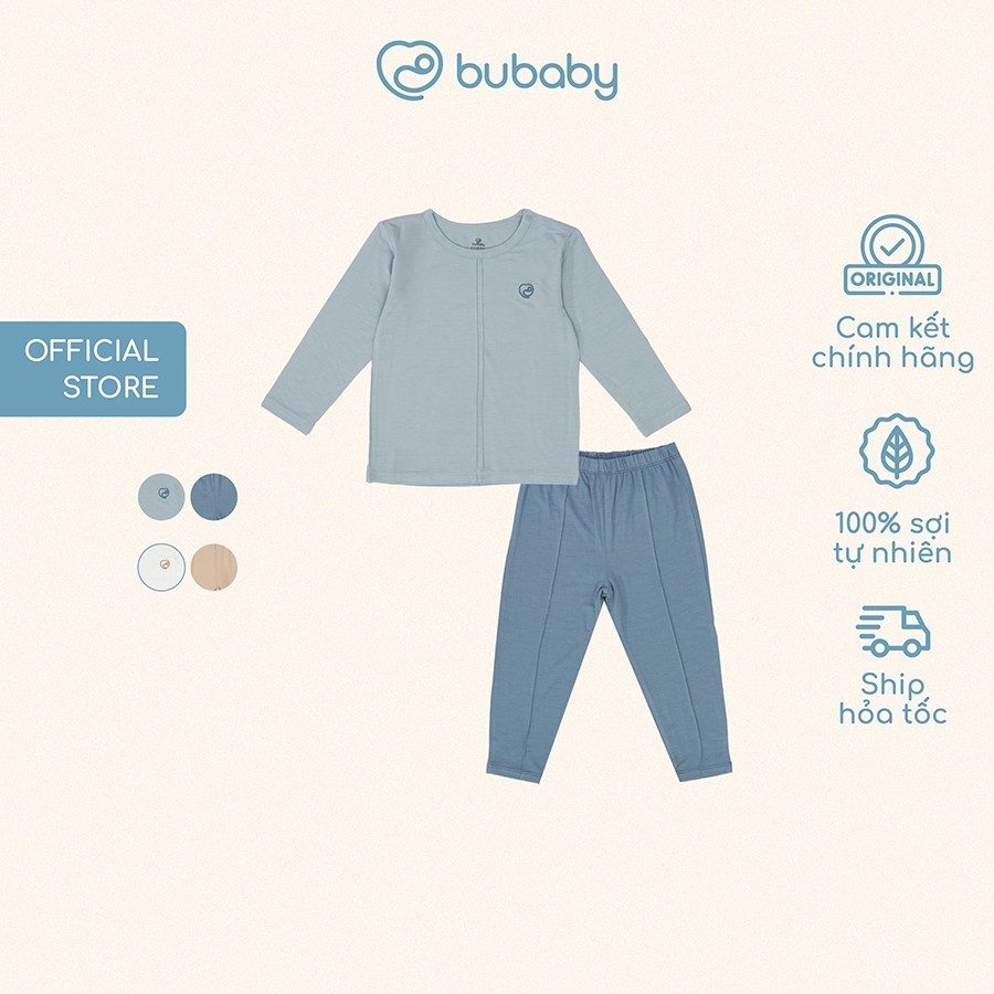 (6M-5Y) Bộ dài tay cài vai, ly giữa Bambus - BBB110109 | Quần áo BU Baby chính hãng