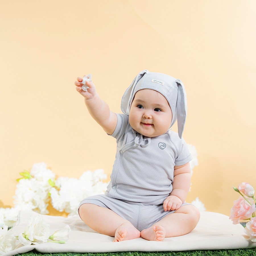 (1M-6M) Bộ ngắn tay cài chéo Siro - BSR130805 | Quần áo BU Baby chính hãng
