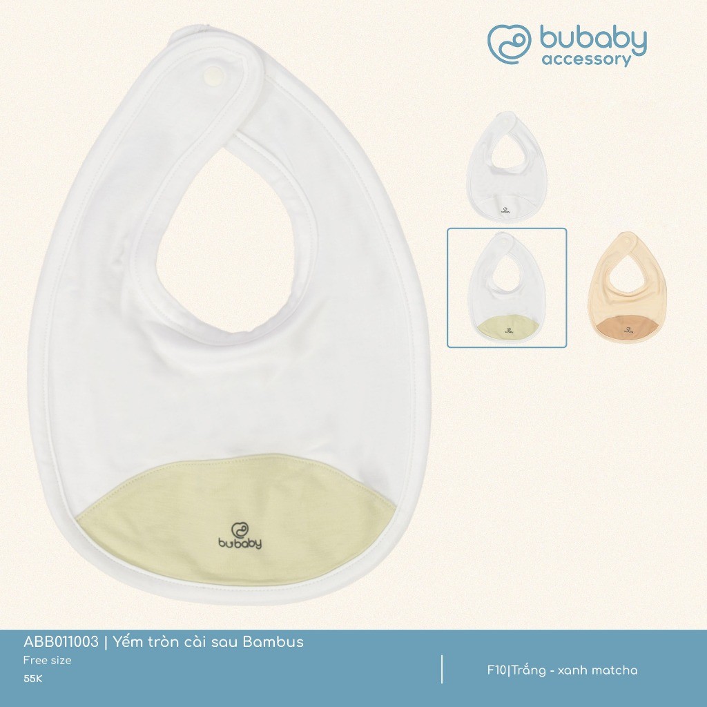 (Freesize) Yếm cài sau cổ tròn Bambus ABB012100 - ABB011003 | Phụ kiện BU Baby chính hãng