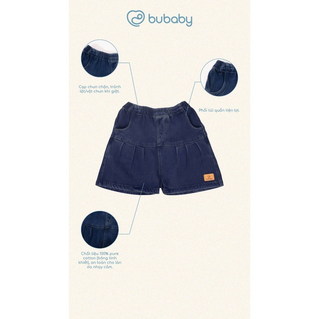 (6M-5Y) Quần short cho bé gái Denim - BDE433101 | Quần áo BU Baby chính hãng