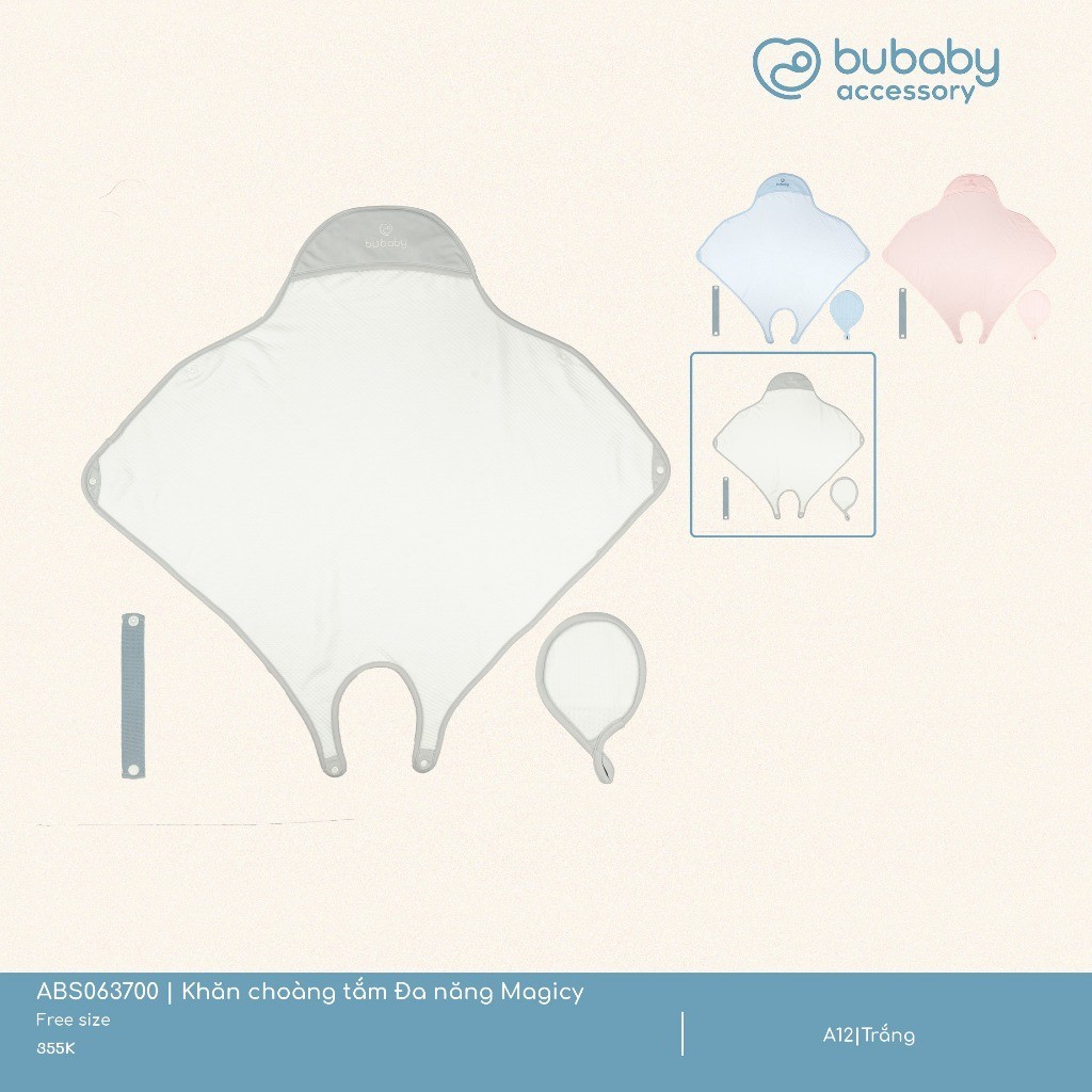 (Freesize) Khăn choàng tắm Đa năng Magicy cho bé yêu - ABS063700  | Phụ kiện BU Baby Chính hãng
