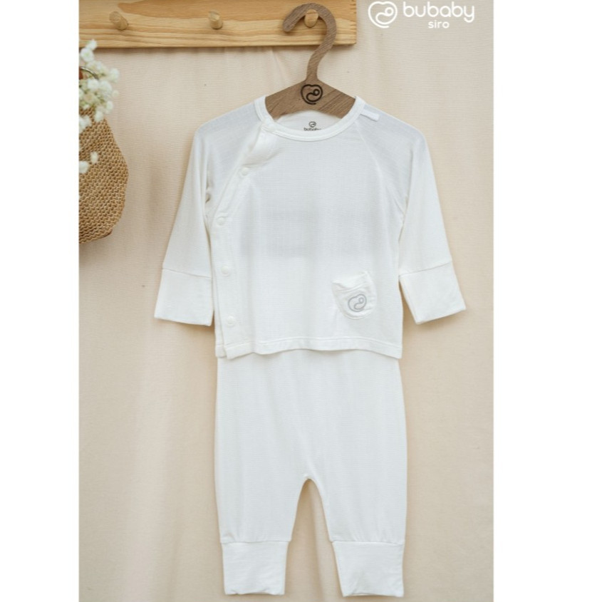 (NB-3M) Bộ dài tay cài chéo Siro Cho bé trai, bé gái - BSR110808| Quần áo BU Baby Chính hãng