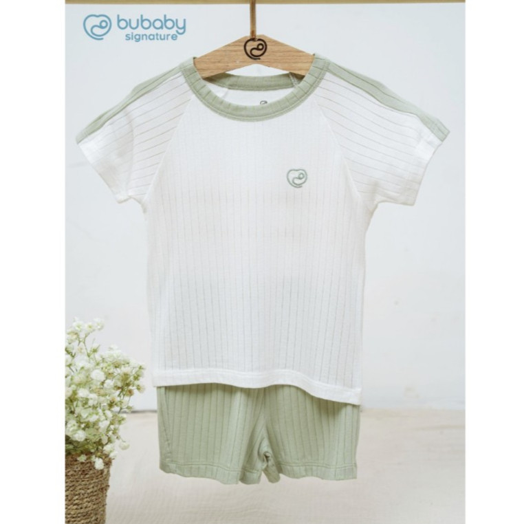 (6M-5Y) Bộ ngắn tay raglan cổ tròn BU Baby Molist - BMD130400 BMD1304TN | Quần áo Bubaby Chính hãng