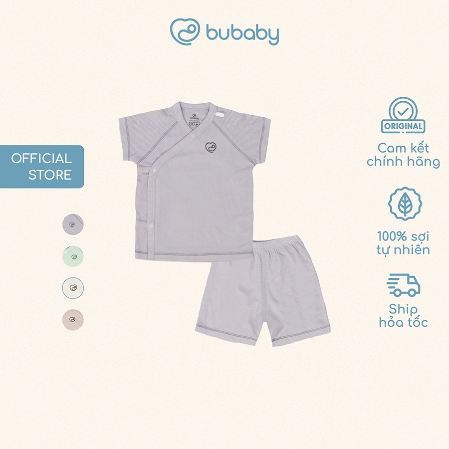 (1M-6M) Bộ ngắn tay cài chéo Siro - BSR130805 | Quần áo BU Baby chính hãng