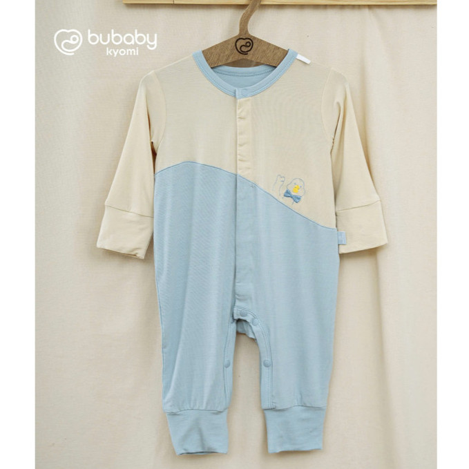 (NB-3M) Body dài tay cài chéo tai thỏ cho bé trai BU Baby Bambus - BBB210821 BBB210209 | Quần áo Bubaby chính hãng
