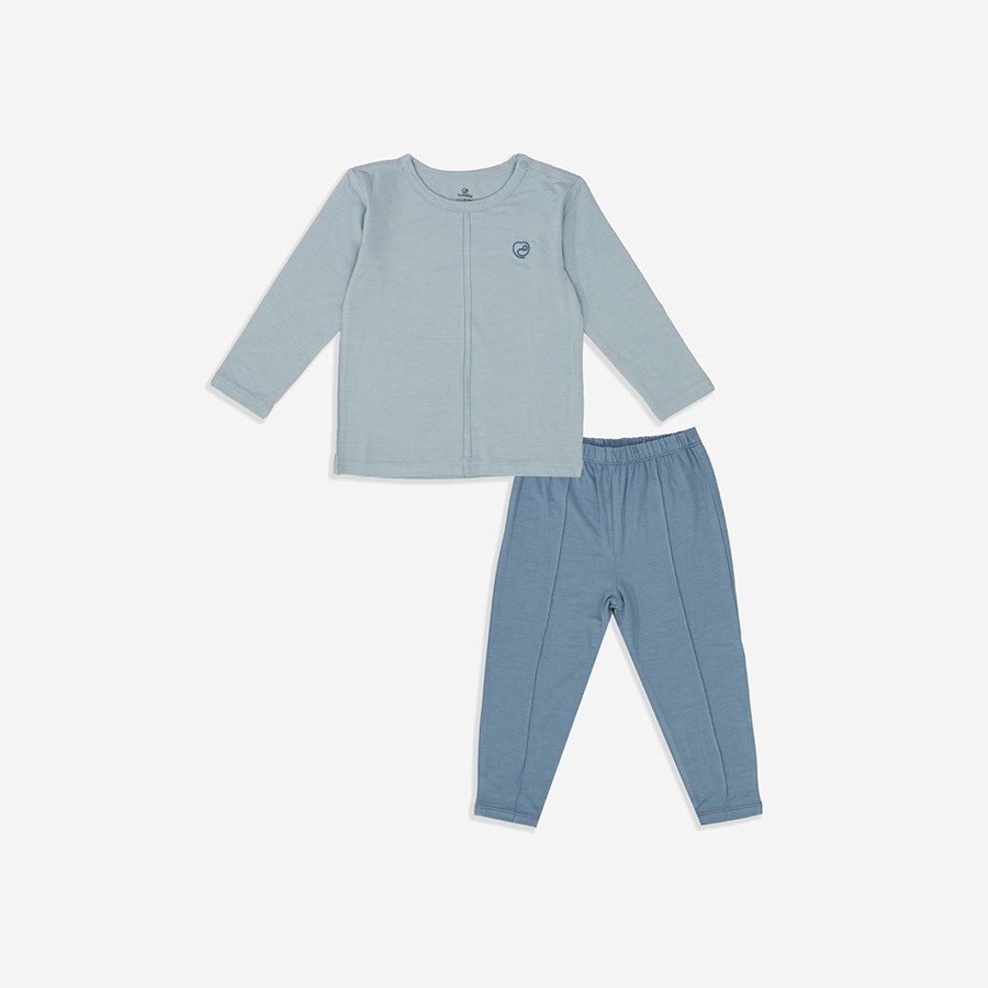 (6M-5Y) Bộ dài tay cài vai, ly giữa Bambus - BBB110109 | Quần áo BU Baby chính hãng