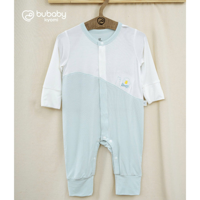 (NB-3M) Body dài tay cài chéo tai thỏ cho bé trai BU Baby Bambus - BBB210821 BBB210209 | Quần áo Bubaby chính hãng