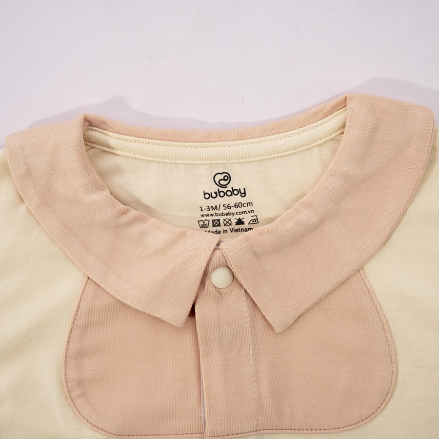 (NB-3M) Body chip dài tay cài giữa cổ Peter Pan Bambus - BBB2102PP | Quần áo BU Baby Chính hãng
