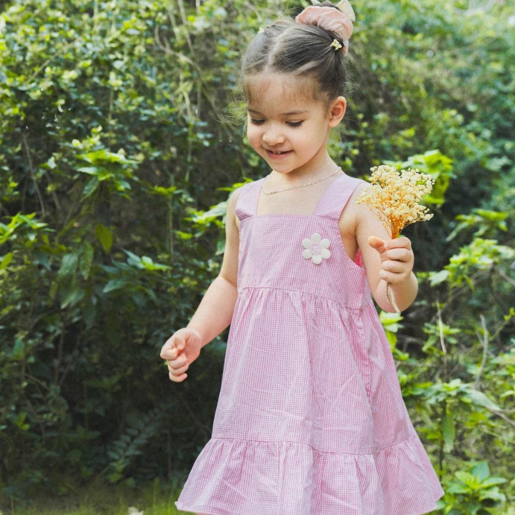 (6M-5Y) Váy 2 dây xòe tầng Cotton - BCT552900 | Quần áo BU Baby chính hãng