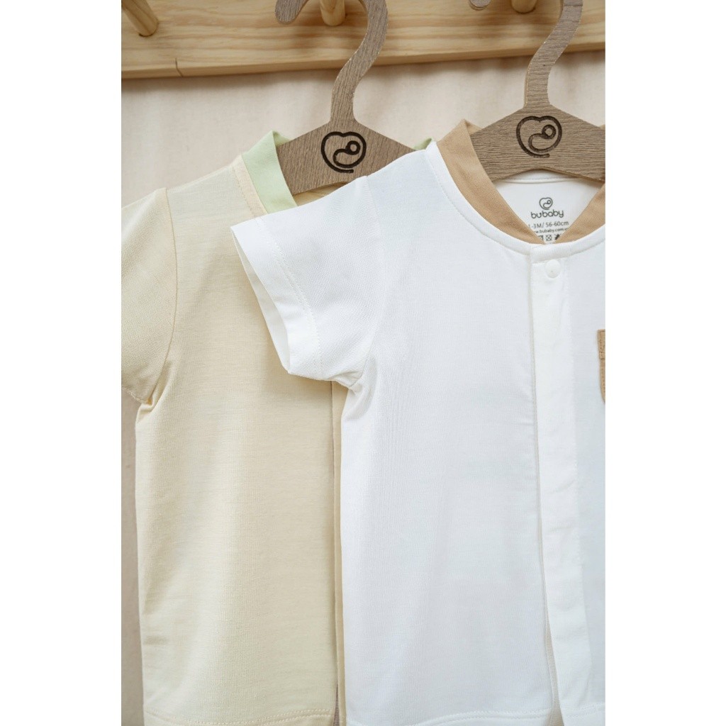(1M-9M) Bộ ngắn tay cài giữa cổ tàu Bambus - BBB130205 | Quần áo BU Baby chính hãng