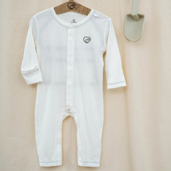 (NB-3M) Body dài tay cài giữa bé trai bé gái Bubaby Siro - BSR210205 | Quần áo BU Baby chính hãng