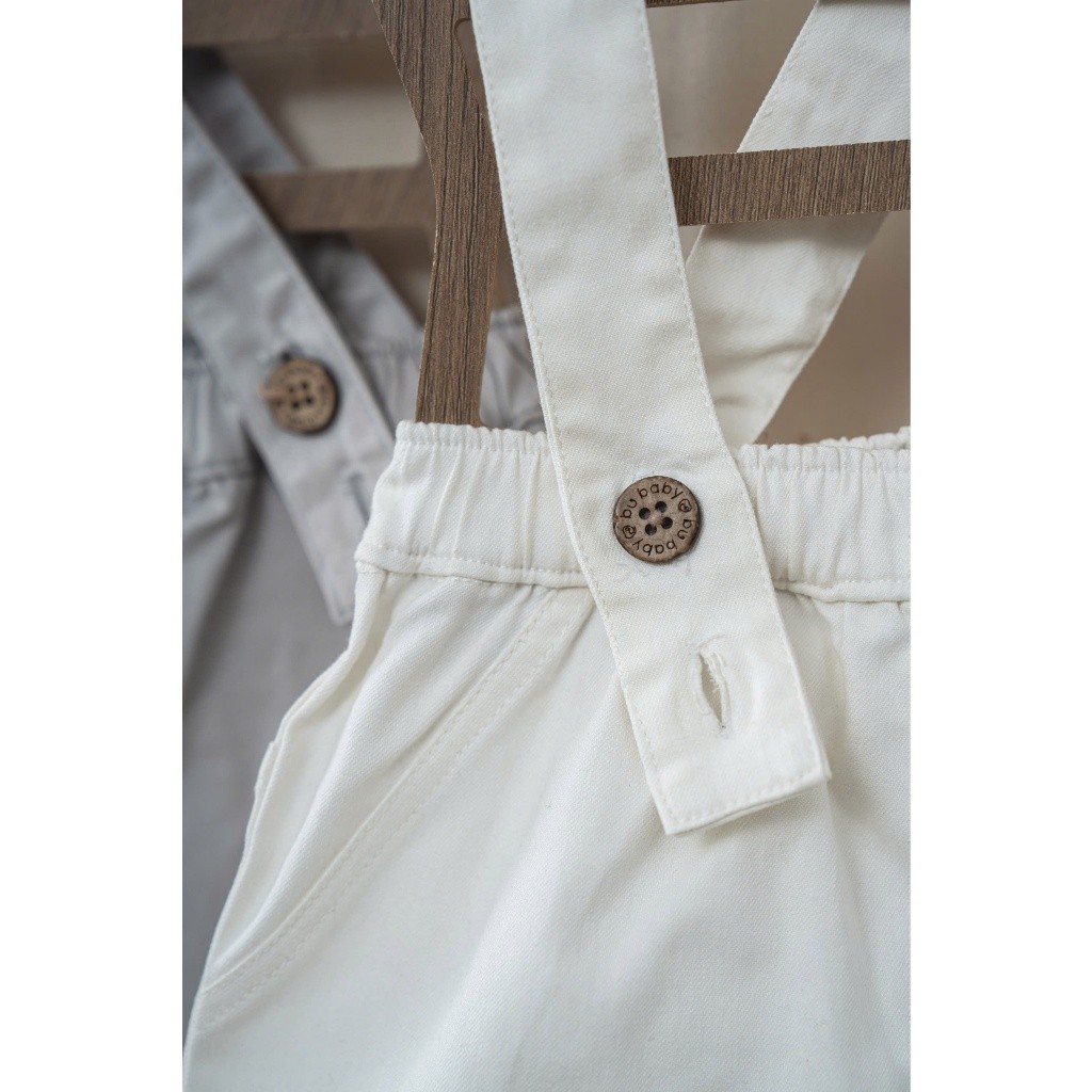 (6M-5Y) Quần yếm đùi Kaki cho bé trai  - BKK433200 | Quần áo BU Baby chính hãng