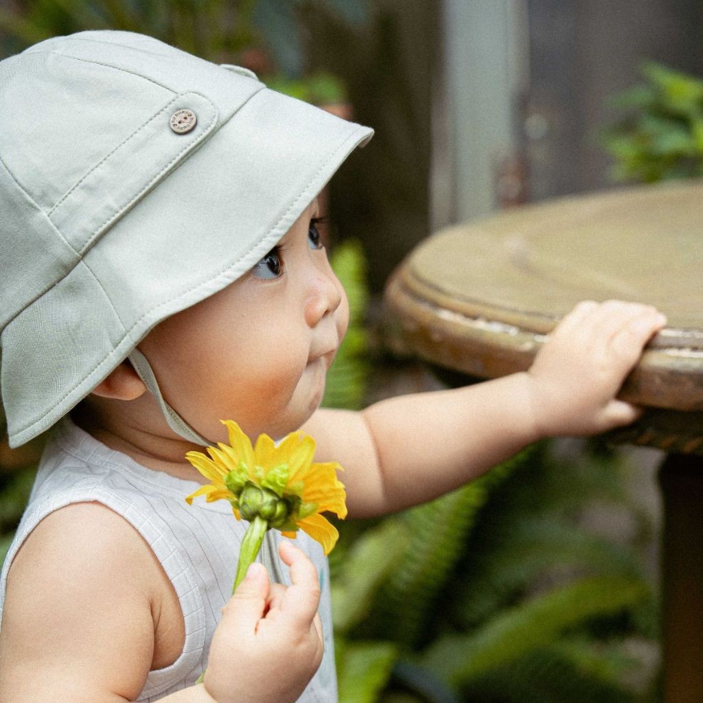 BU Baby (6M-5Y) Mũ vành tròn bé trai Bamboo Cotton - ABC1926BT ABC1926HL | Phụ kiện bubaby chính hãng