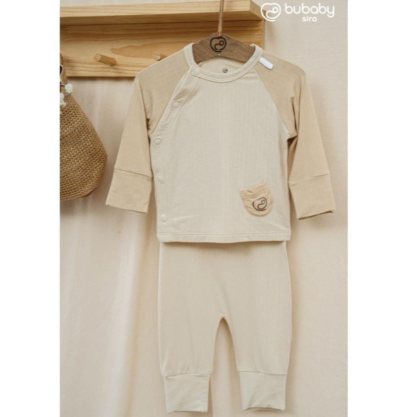 (NB-3M) Bộ dài tay cài chéo Siro Cho bé trai, bé gái - BSR110808| Quần áo BU Baby Chính hãng