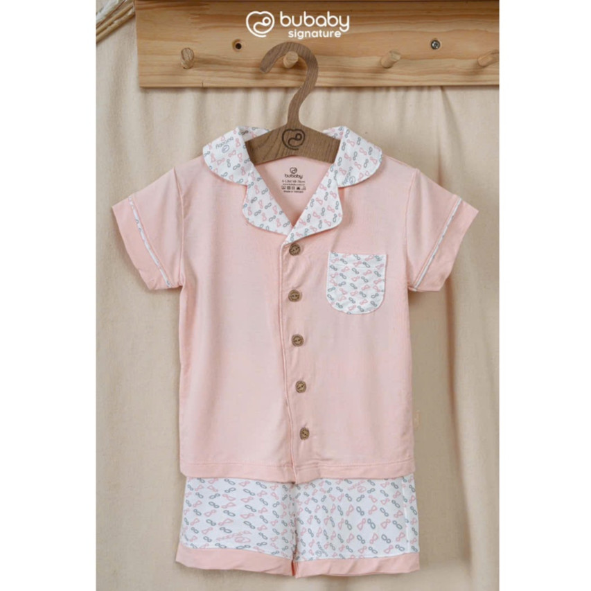 (6M-5Y) Bộ ngắn tay cài giữa Pyjams Bé trai bé gái BU Baby Bambus - BBB1302PJ BBB130211 | Quần áo Bubaby chính hãng