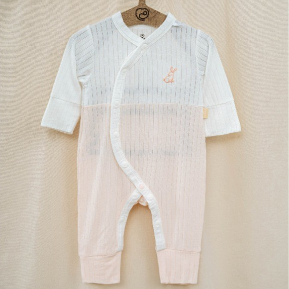 (NB-3M) Body dài tay cài chéo liền thân cho bé Molist - BMD210800 | Quần áo BU Baby chính hãng