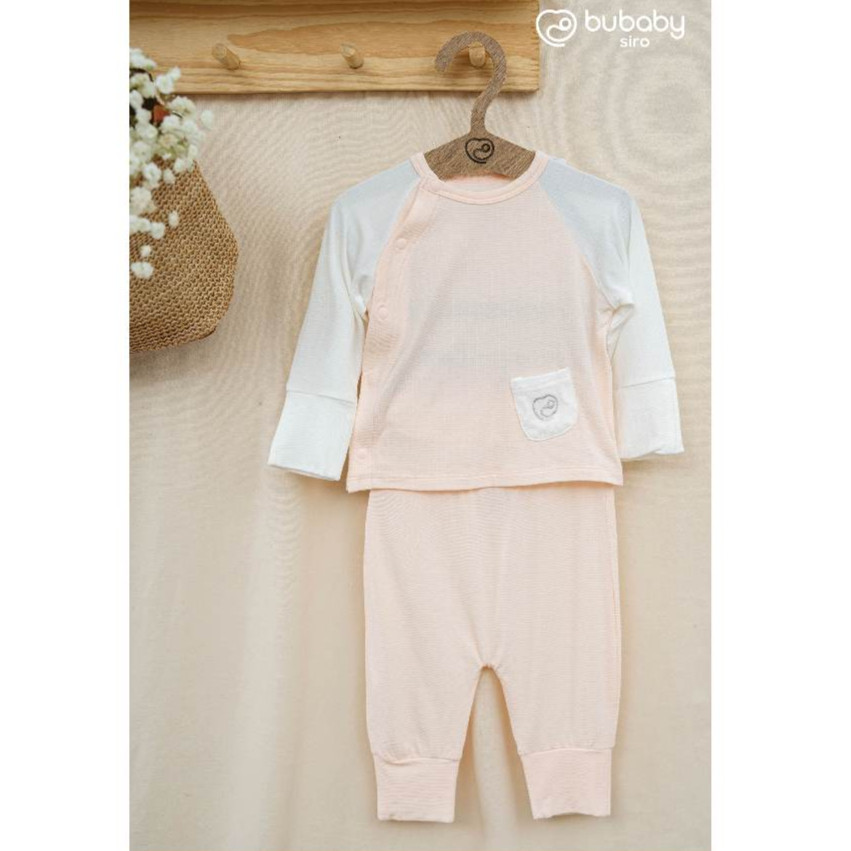 (NB-3M) Bộ dài tay cài chéo Siro Cho bé trai, bé gái - BSR110808| Quần áo BU Baby Chính hãng