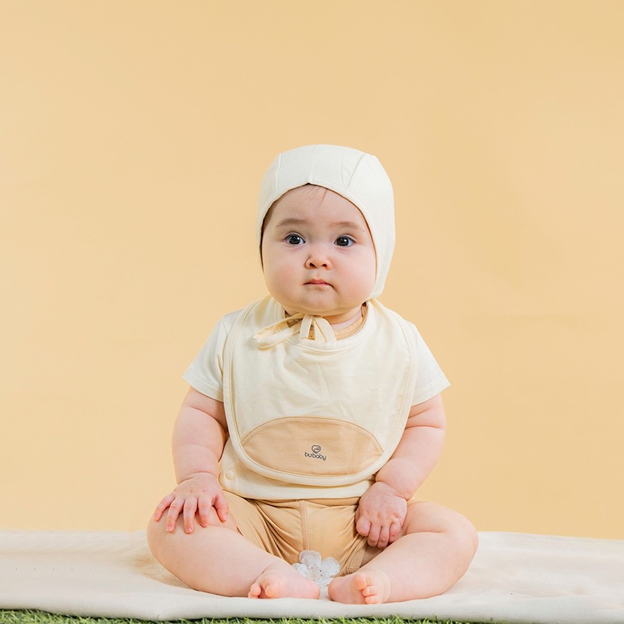 (Freesize) Yếm cài sau cổ tròn Bambus ABB012100 - ABB011003 | Phụ kiện BU Baby chính hãng