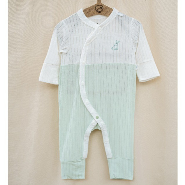 (NB-3M) Body dài tay cài chéo liền thân cho bé Molist - BMD210800 | Quần áo BU Baby chính hãng