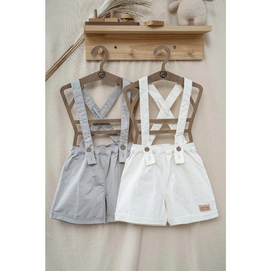 (6M-5Y) Quần yếm đùi Kaki cho bé trai  - BKK433200 | Quần áo BU Baby chính hãng