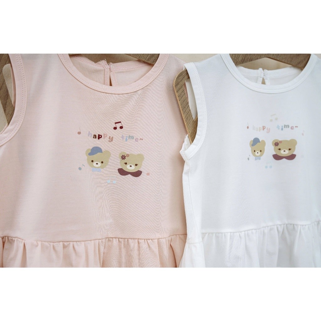 (6M-5Y) Bộ sát nách quần đùi cho bé gái Bamco - BBC1443BG | Quần áo BU Baby Chính hãng