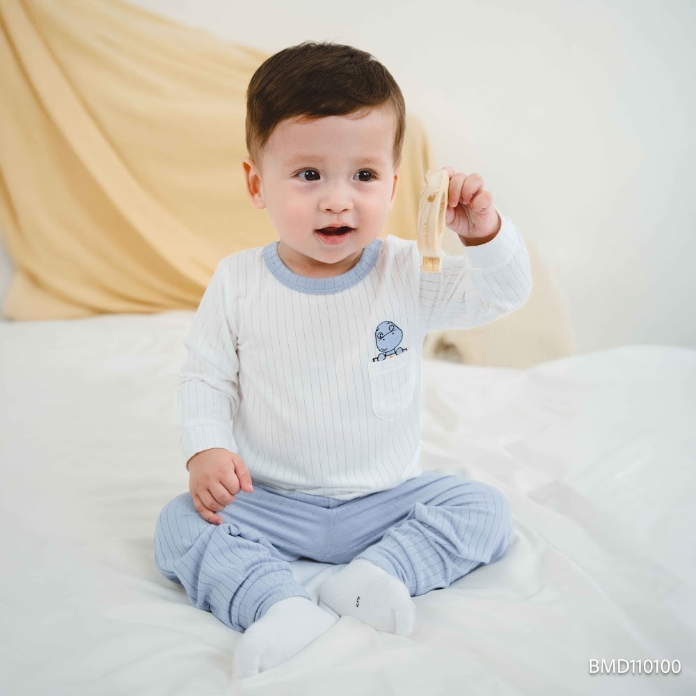 (6M-5Y) Bộ dài tay cài vai cho mùa Thu nhẹ Bubaby Molist BMD110100| Quần áo Bubaby chính hãng