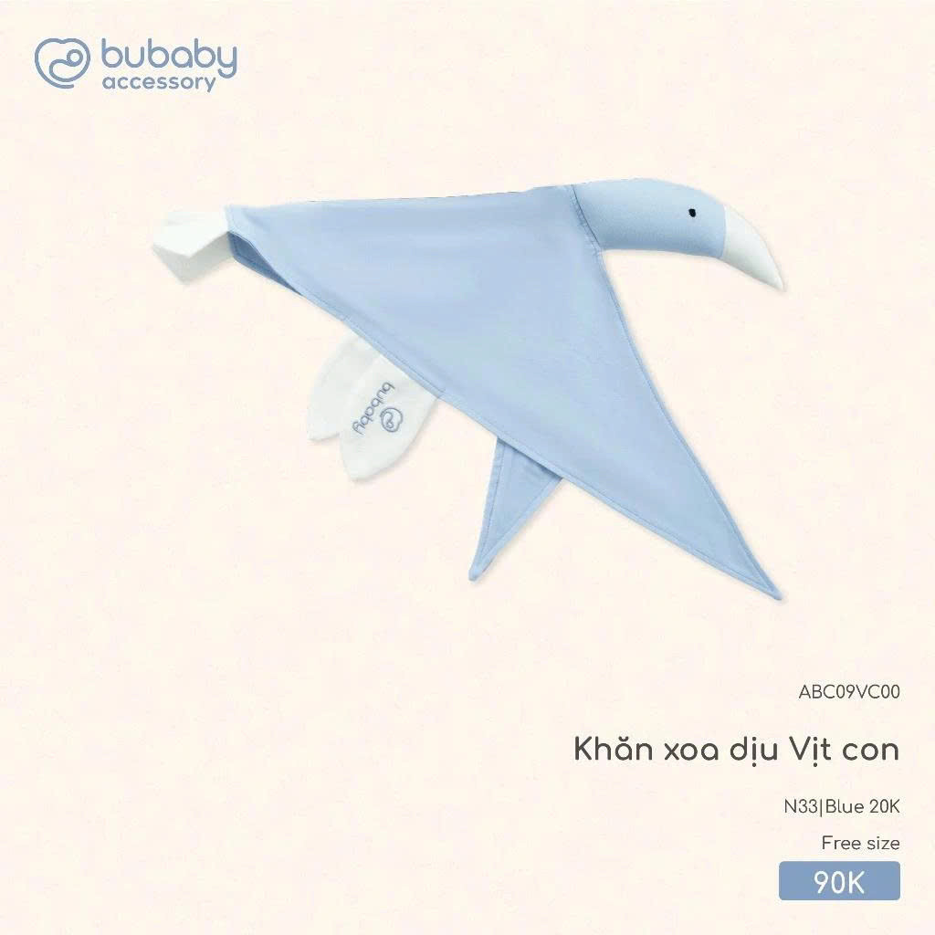 (Freesize) Khăn xoa dịu Thỏ bunny và Vịt con Bubaby Bamboo cotton | Phụ kiện BU Baby chính hãng