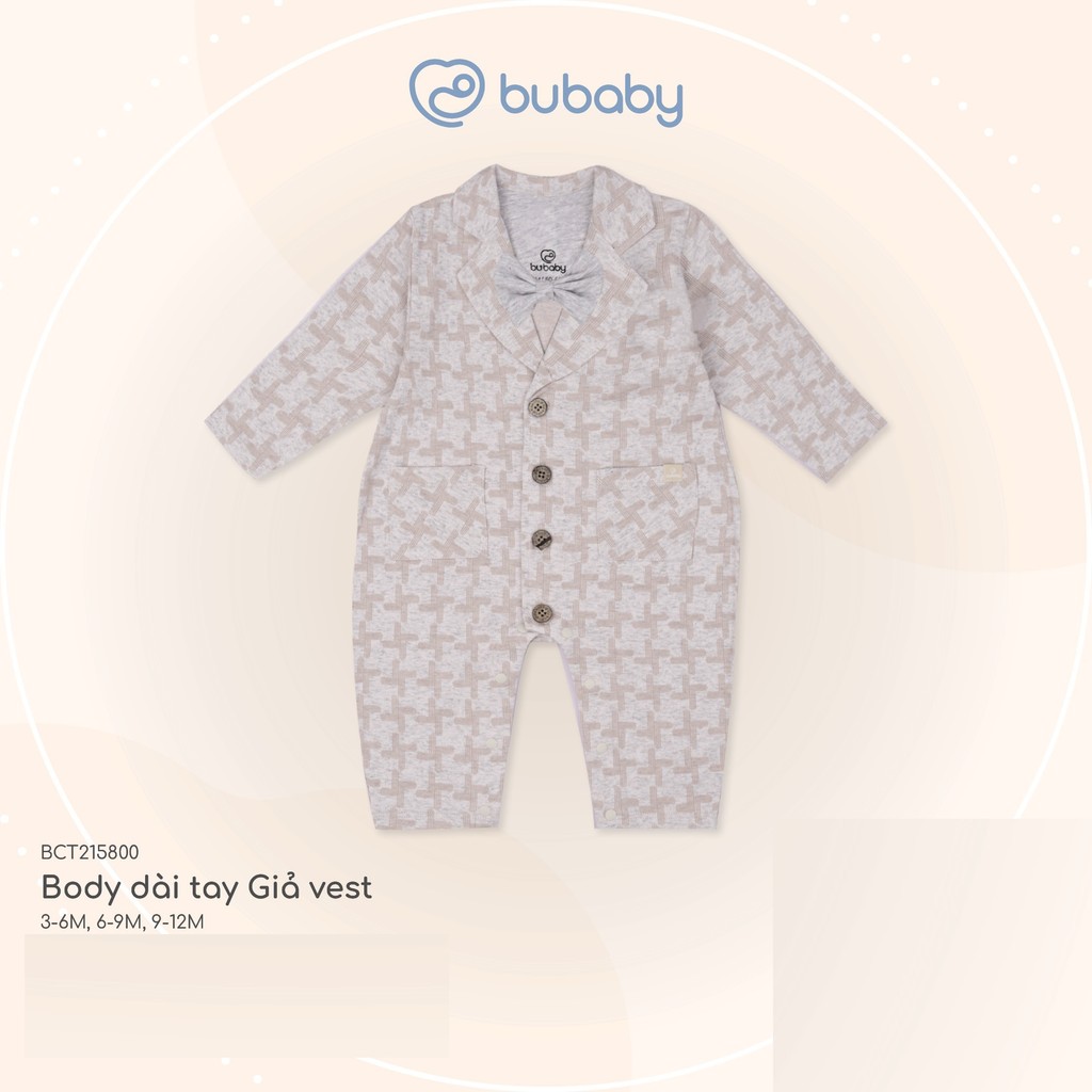 (1-12M) Body Bubaby Cotton cho bé trai bé gái BCT215800 BCT2101A1 BCT2102PP| Quần áo BU Baby chính hãng