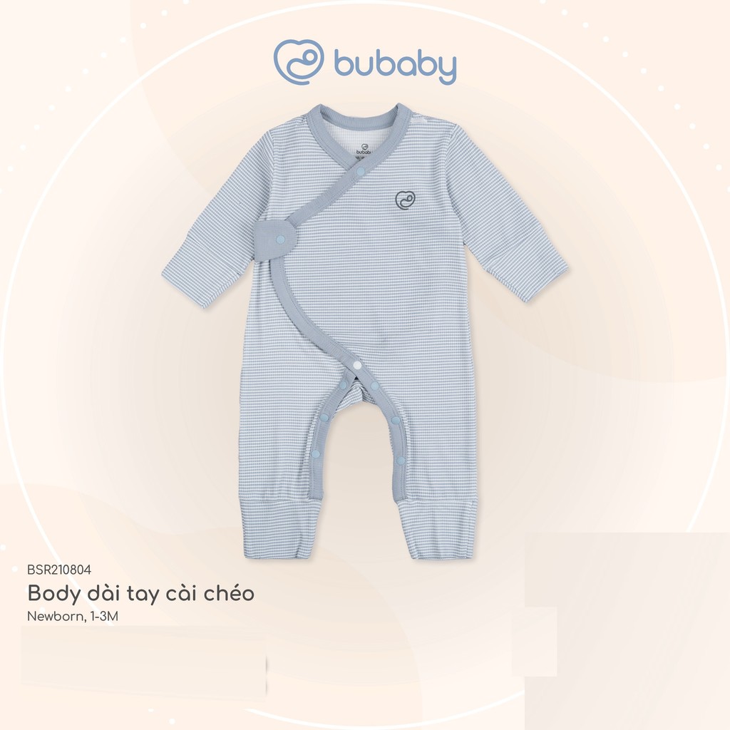(1M-12M) Body dài tay cho bé Bubaby Siro Stripy BSR210805 BSR210804 BSR210202 BSR110205 | Quần áo BU Baby chính hãng