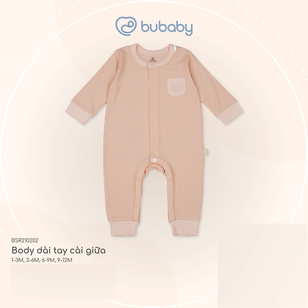 (1M-12M) Body dài tay cho bé Bubaby Siro Stripy BSR210805 BSR210804 BSR210202 BSR110205 | Quần áo BU Baby chính hãng
